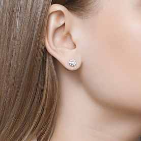 Серьги SOKOLOV - Серебро 925, Фианит (арт. 94021906)