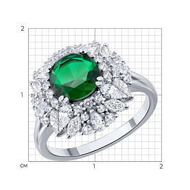 Кольцо SOKOLOV - Серебро 925, Фианит (арт. 94014901-91)