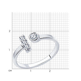 Кольцо SOKOLOV - Серебро 925, Фианит (арт. 94013238)