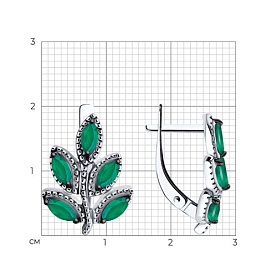 Серьги SOKOLOV - Серебро 925, Агат (арт. 92022766)