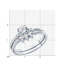 Кольцо SOKOLOV - Серебро 925, Фианит (арт. 94013800)