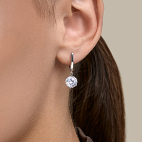 Серьги SOKOLOV - Серебро 925, Бриллианит (арт. 94027679)