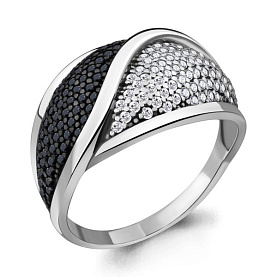 Кольцо Аквамарин - Серебро 925, Фианит (арт. 68957АЧ.5)