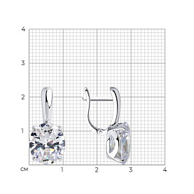 Серьги SOKOLOV - Серебро 925, Фианит (арт. 94022275)