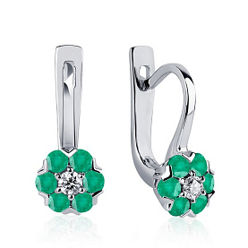 Серьги Platinum Lab. - Платина 950 (арт. ПС-247И-01)