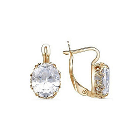 Серьги Красная пресня - Серебро 925, Фианит (арт. 33812371)