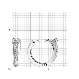 Серьги SOKOLOV - Серебро 925, Фианит (арт. 94027620-91)