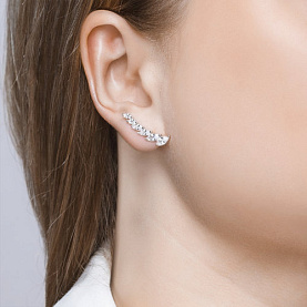 Серьги SOKOLOV - Серебро 925, Фианит (арт. 94021890)