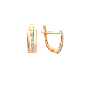 Серьги ЮФ Династия - Золото 585, Фианит (арт. 000532-1102)