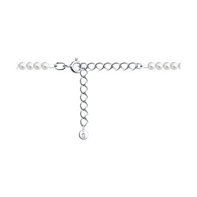 Колье SOKOLOV - Серебро 925, Жемчуг имитация, Топаз (арт. 94071071)