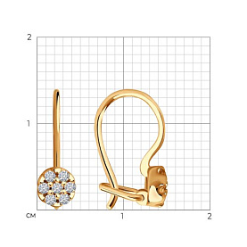 Серьги SOKOLOV - Серебро 925, Фианит (арт. 93020446)