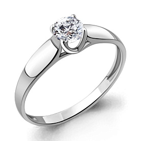 Кольцо Аквамарин - Серебро 925, Фианит (арт. 663651А.5)