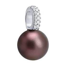 Подвеска Diamant - Серебро 925, Жемчуг синтетический, Фианит (арт. 94-130-00090-1)