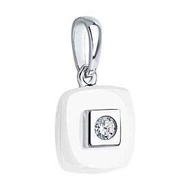 Подвеска Diamant - Серебро 925, Керамика, Фианит (арт. 94-130-01278-2)