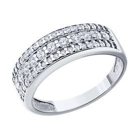 Кольцо SOKOLOV - Серебро 925, Фианит (арт. 94013820)