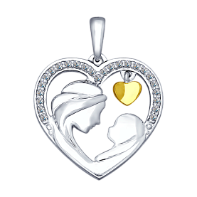 Подвеска SOKOLOV - Серебро 925, Фианит (арт. 94031851)