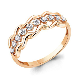 Кольцо Аквамарин - Серебро 925, Фианит (арт. 67351А.6)