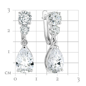 Серьги Talant - Серебро 925, Фианит (арт. 14-72-0001-14087)