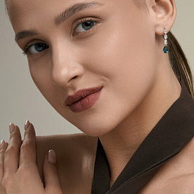 Серьги SOKOLOV - Золото 585, Топаз лондон (арт. 729375-3)