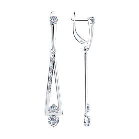 Серьги Diamant - Серебро 925, Фианит (арт. 94-121-00414-1)