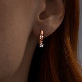 Серьги SOKOLOV - Серебро 925, Бриллиант (арт. 87020066)