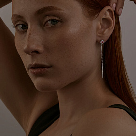 Серьги SOKOLOV - Серебро 925, Аметист, Фианит (арт. 92022160)