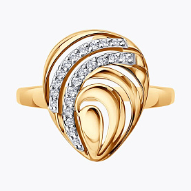 Кольцо SOKOLOV - Золото 585, Фианит (арт. 019843)