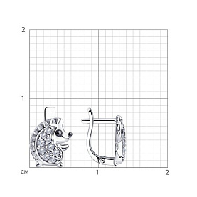 Серьги Diamant - Серебро 925, Фианит (арт. 94-120-00983-1)