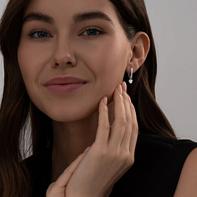 Серьги SOKOLOV - Серебро 925, Фианит (арт. 94021948)