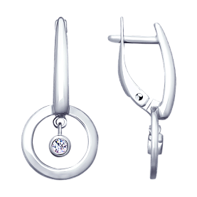 Серьги SOKOLOV - Серебро 925, Фианит (арт. 94022964)