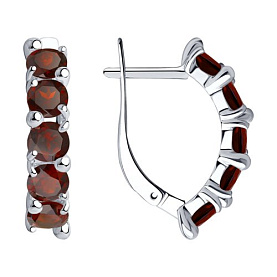 Серьги Diamant - Серебро 925, Гранат (арт. 94-320-00346-2)
