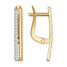 Серьги SOKOLOV - Золото 375, Фианит (арт. 027168-4)