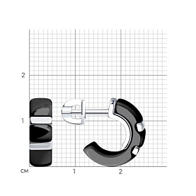Серьги Diamant - Серебро 925, Керамика (арт. 94-122-01454-1)