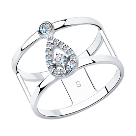 Кольцо SOKOLOV - Серебро 925, Фианит (арт. 94013051)