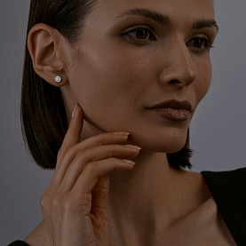 Серьги SOKOLOV - Серебро 925, Фианит (арт. 94021887)