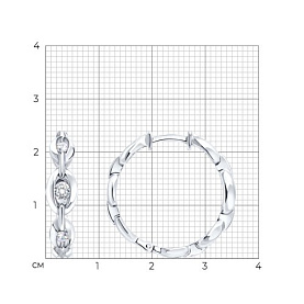 Серьги SOKOLOV - Серебро 925, Фианит (арт. 94027343)