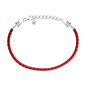 Браслет Diamant - Серебро 925, Кожа (арт. 94-150-02026-1)