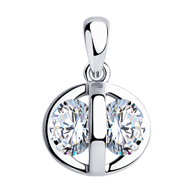 Подвеска SOKOLOV - Серебро 925, Фианит (арт. 94032418)