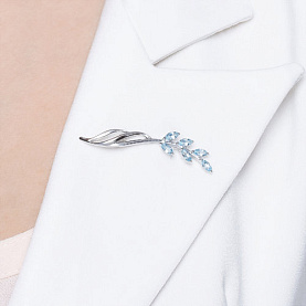 Брошь SOKOLOV - Серебро 925, Топаз (арт. 92040044)