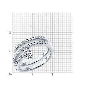 Кольцо Diamant - Серебро 925, Фианит (арт. 94-110-02048-1)