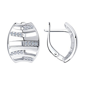 Серьги SOKOLOV - Серебро 925, Фианит (арт. 94024204)