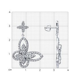 Серьги SOKOLOV - Серебро 925, Фианит (арт. 94027738)