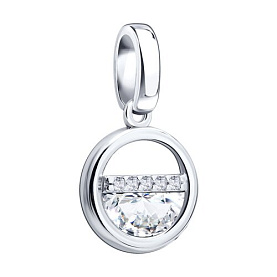 Подвеска SOKOLOV - Серебро 925, Фианит (арт. 94033439)