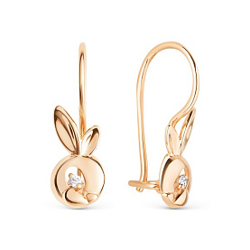 Серьги ЮФ Династия - Золото 375, Фианит (арт. 022472-5100)