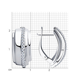 Серьги Diamant - Серебро 925, Фианит (арт. 94-120-00426-1)