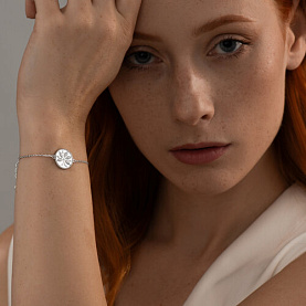 Браслет SOKOLOV - Серебро 925, Фианит, Эмаль (арт. 94050778)