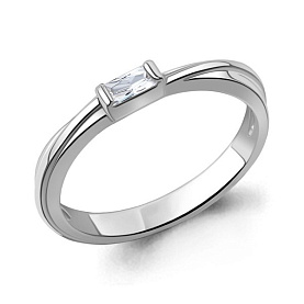 Кольцо Аквамарин - Серебро 925, Фианит (арт. 600150.5)