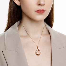 Подвеска SOKOLOV - Золото 585, Фианит (арт. 104104)