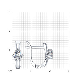 Серьги SOKOLOV - Серебро 925, Фианит (арт. 94025225)