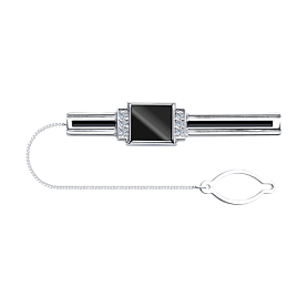 Зажим SOKOLOV - Серебро 925, Синтетическая шпинель, Фианит, Эмаль (арт. 94090017)